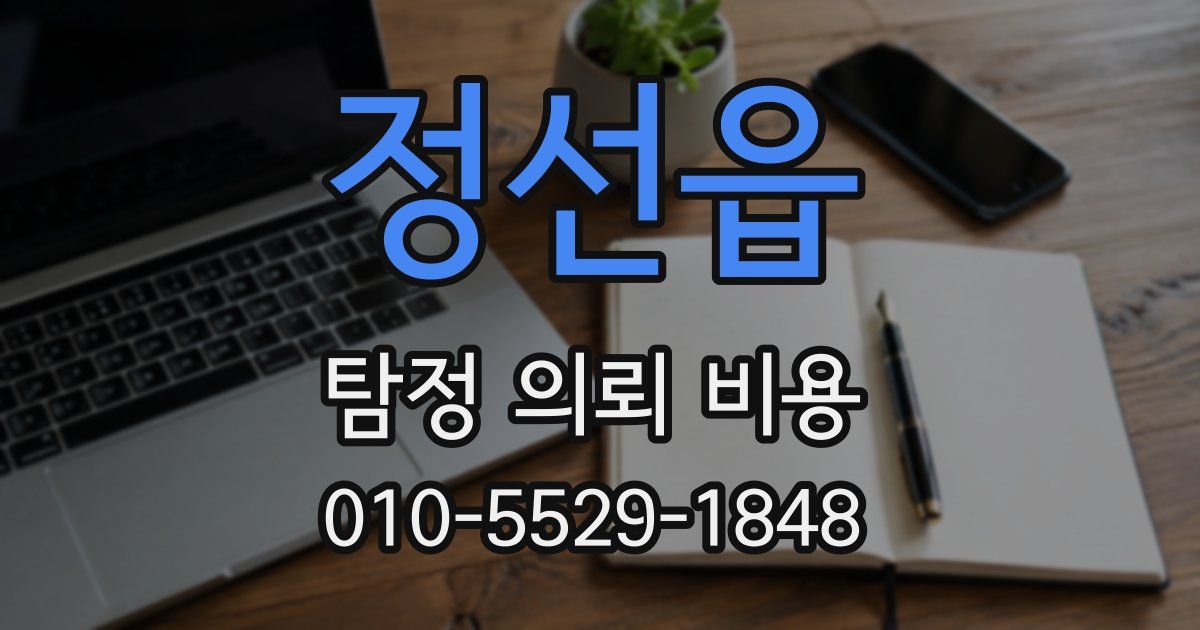 정선읍 탐정 의뢰 비용