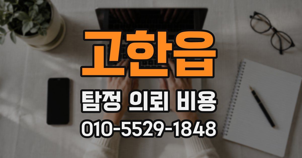 고한읍 탐정 의뢰 비용