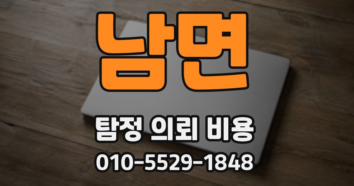 남면 탐정 의뢰 비용