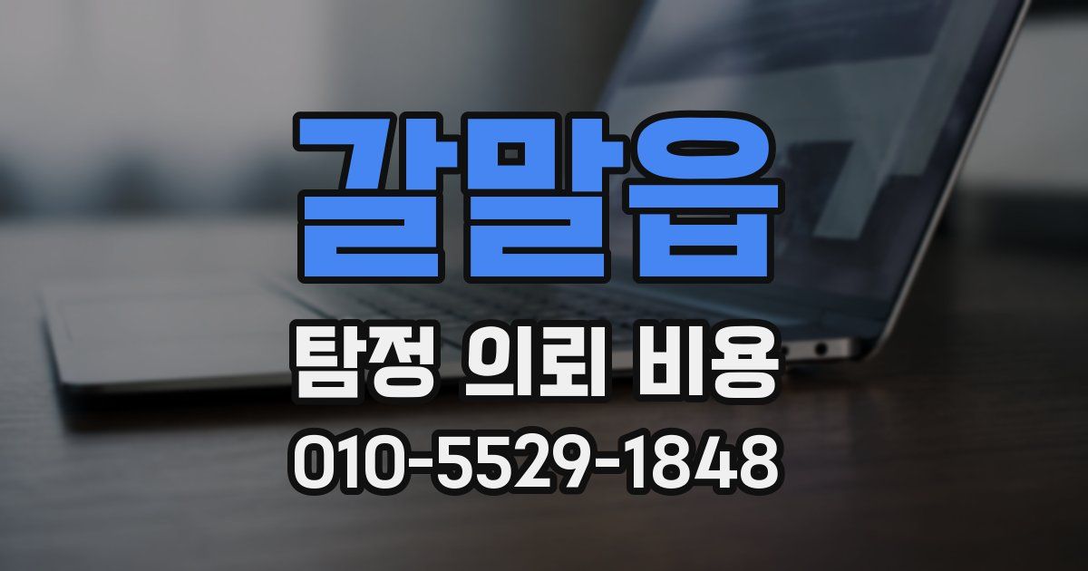 갈말읍 탐정 의뢰 비용