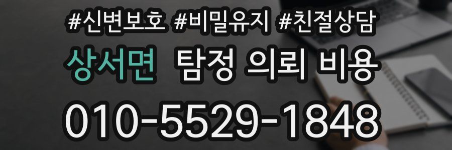 상서면 탐정 의뢰 비용