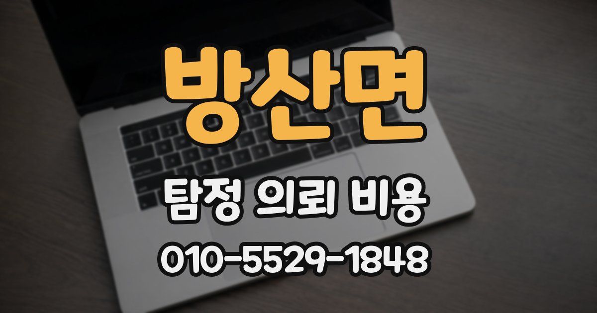 방산면 탐정 의뢰 비용