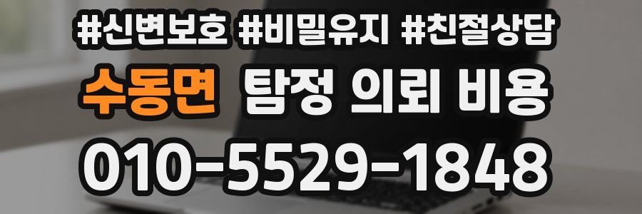 수동면 탐정 의뢰 비용