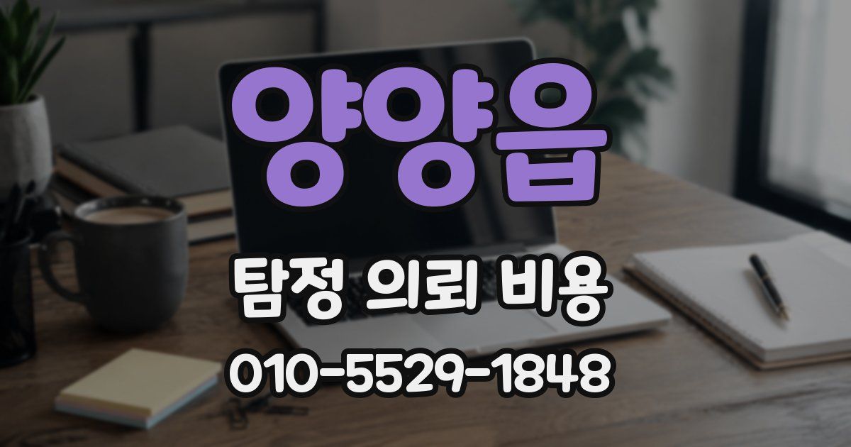 양양읍 탐정 의뢰 비용