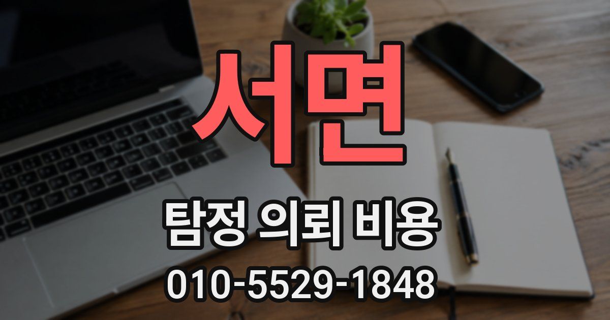 서면 탐정 의뢰 비용