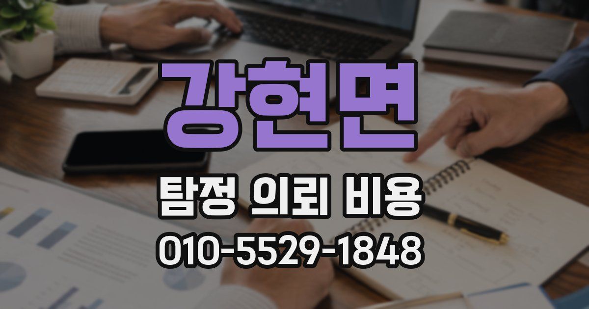 강현면 탐정 의뢰 비용