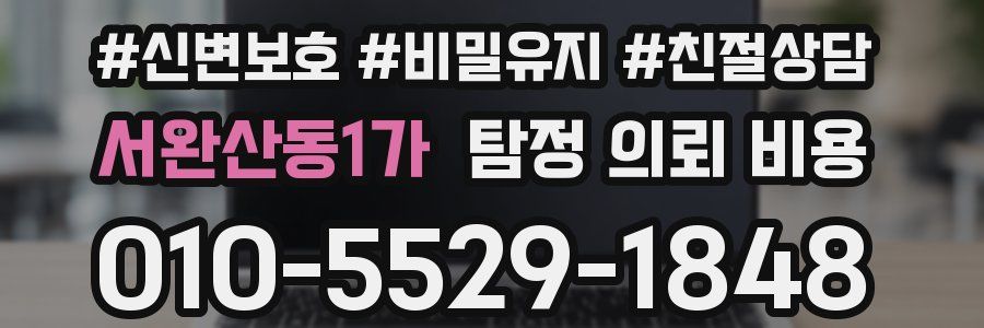 서완산동1가 탐정 의뢰 비용
