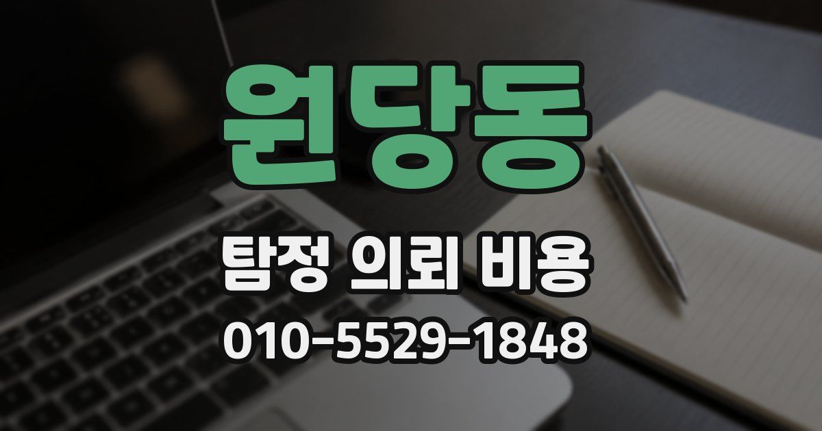원당동 탐정 의뢰 비용
