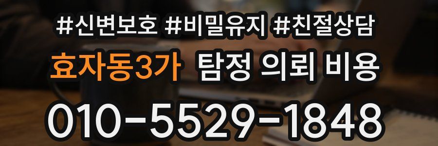 효자동3가 탐정 의뢰 비용