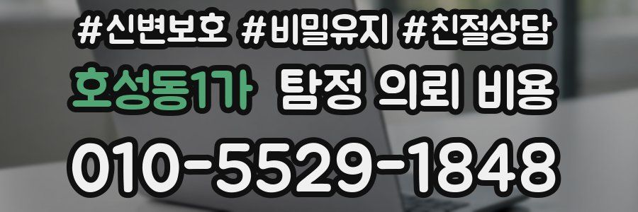 호성동1가 탐정 의뢰 비용