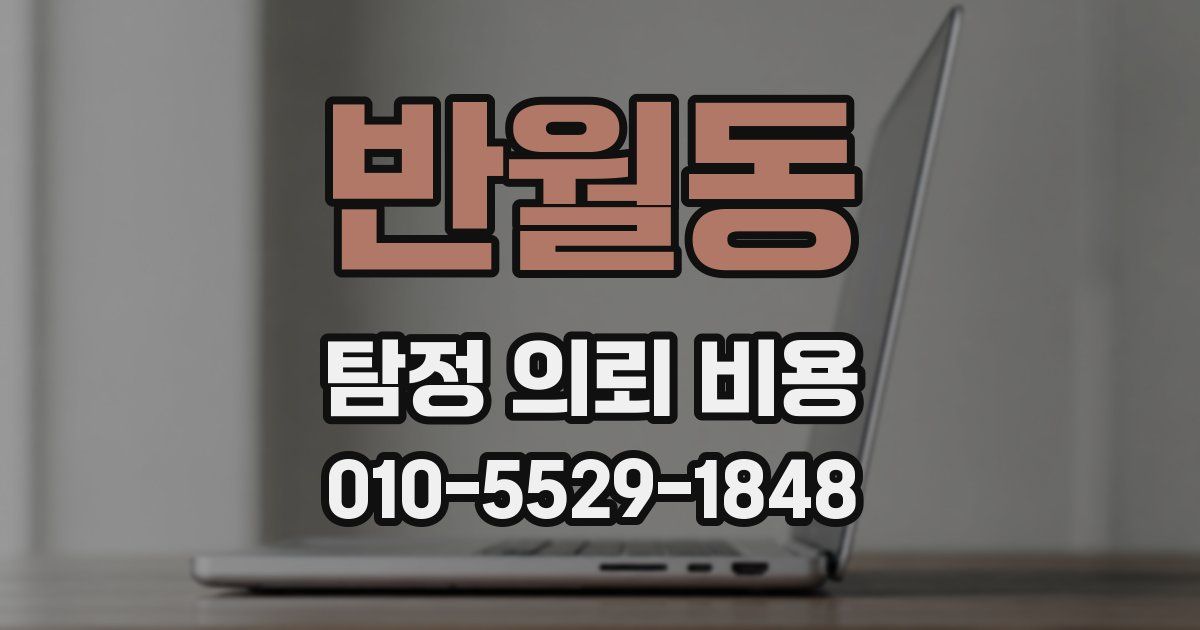 반월동 탐정 의뢰 비용