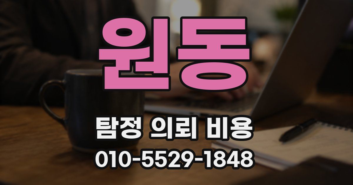 원동 탐정 의뢰 비용
