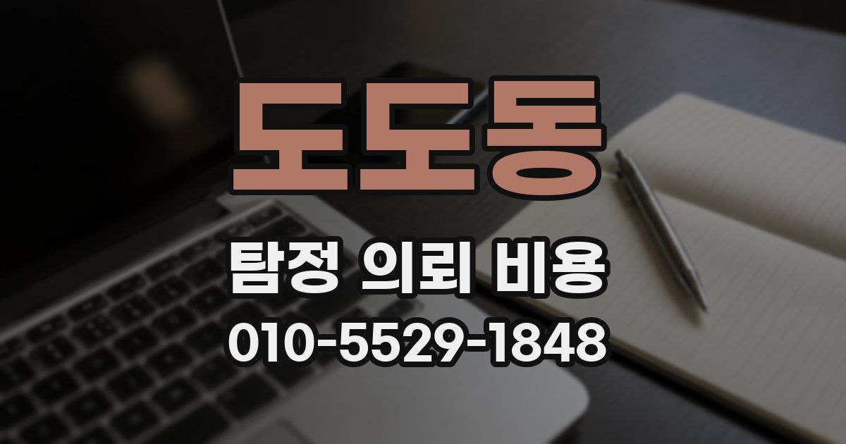 도도동 탐정 의뢰 비용
