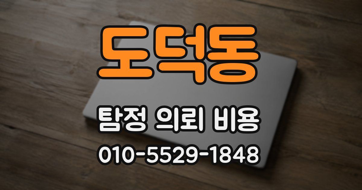 도덕동 탐정 의뢰 비용