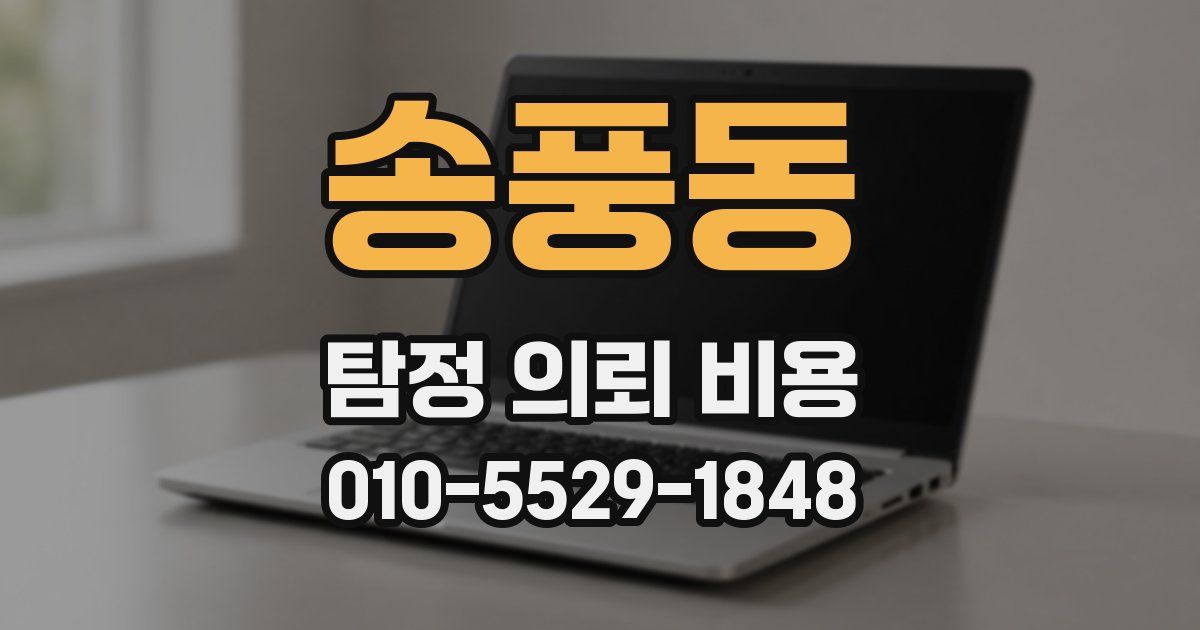송풍동 탐정 의뢰 비용