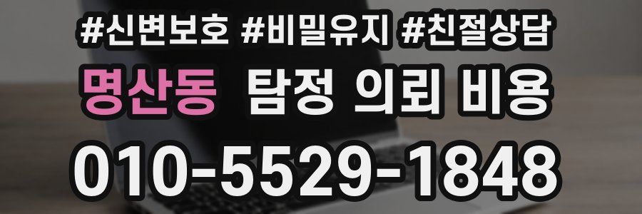 명산동 탐정 의뢰 비용