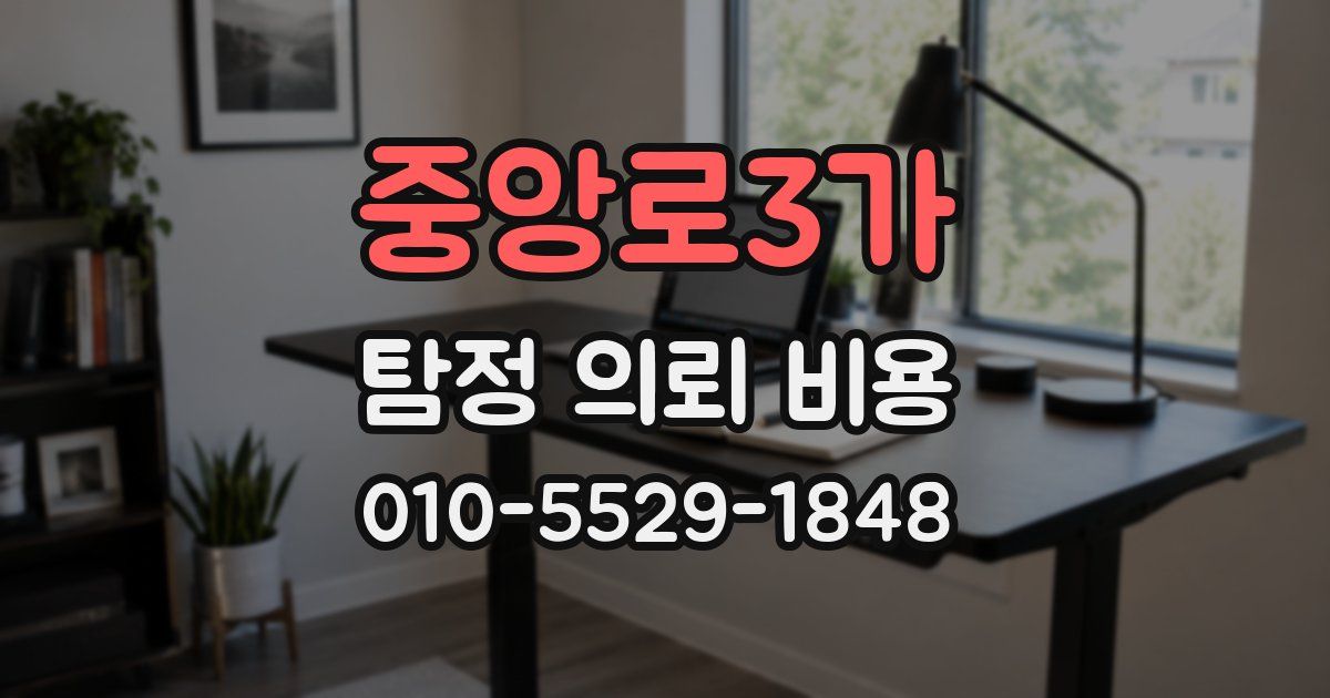 중앙로3가 탐정 의뢰 비용