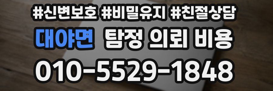 대야면 탐정 의뢰 비용