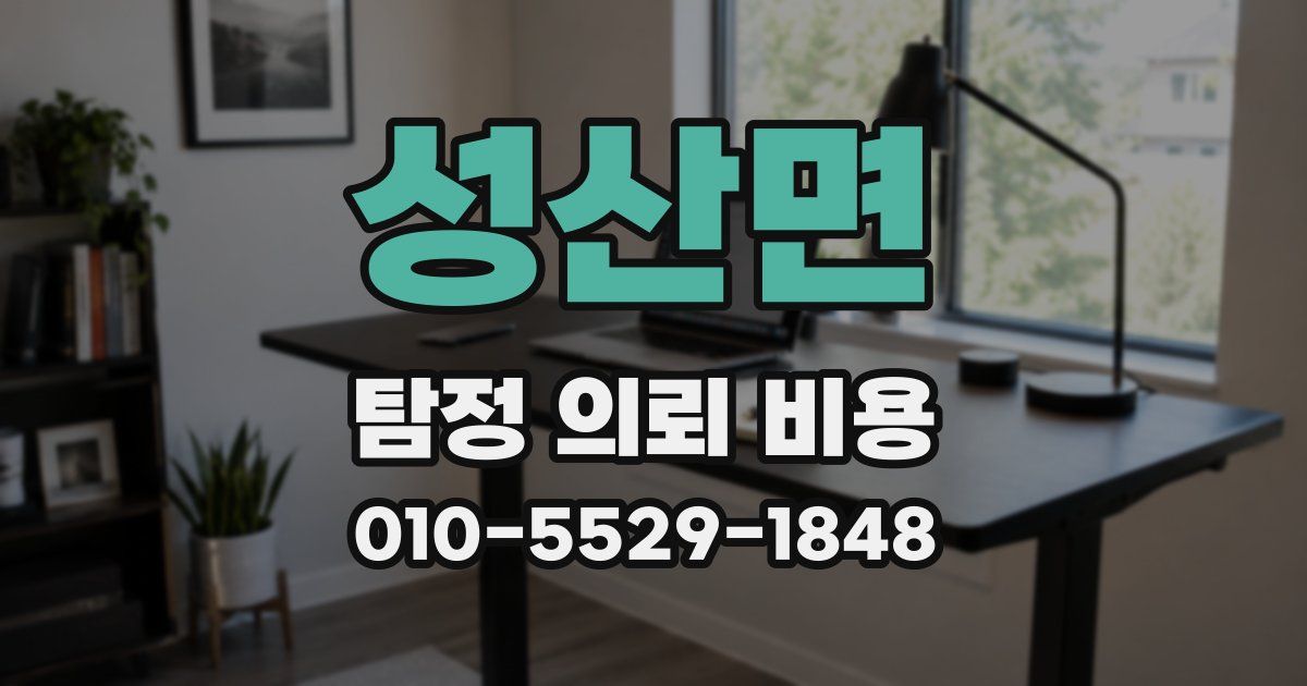 성산면 탐정 의뢰 비용