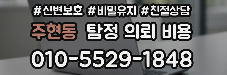 주현동 탐정 의뢰 비용