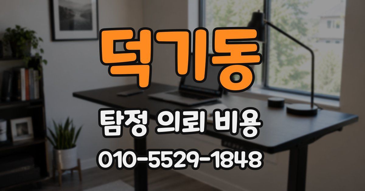 덕기동 탐정 의뢰 비용