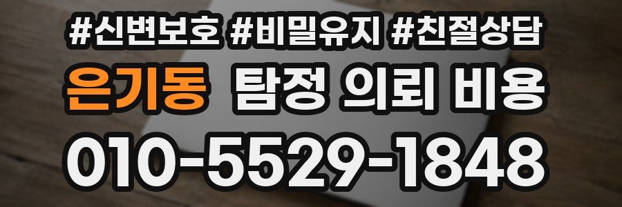 은기동 탐정 의뢰 비용