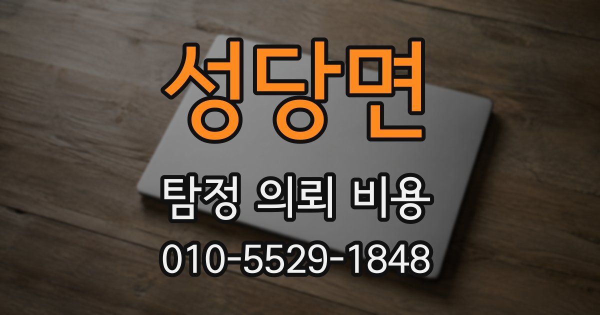 성당면 탐정 의뢰 비용