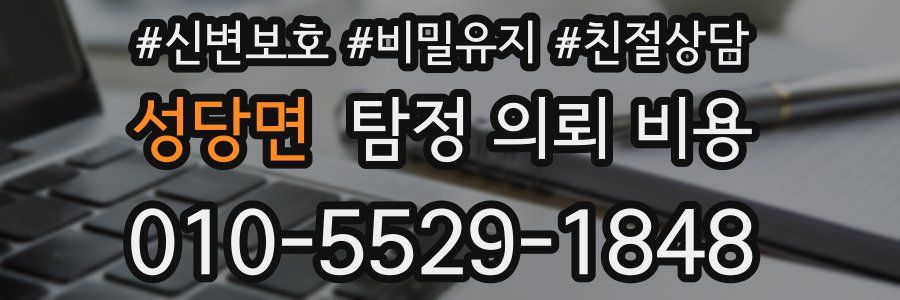 성당면 탐정 의뢰 비용