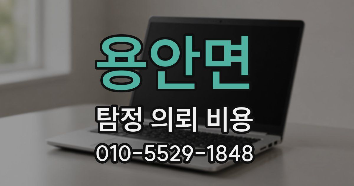 용안면 탐정 의뢰 비용