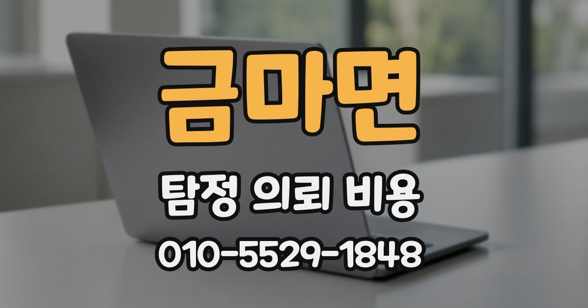 금마면 탐정 의뢰 비용