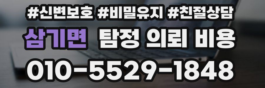 삼기면 탐정 의뢰 비용