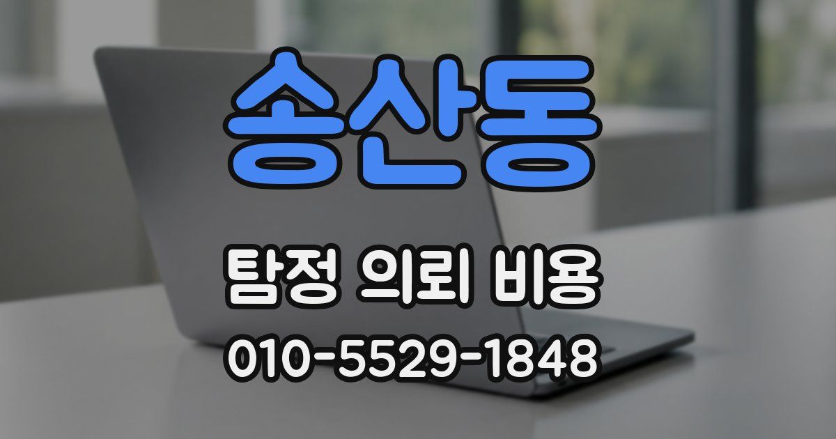 송산동 탐정 의뢰 비용