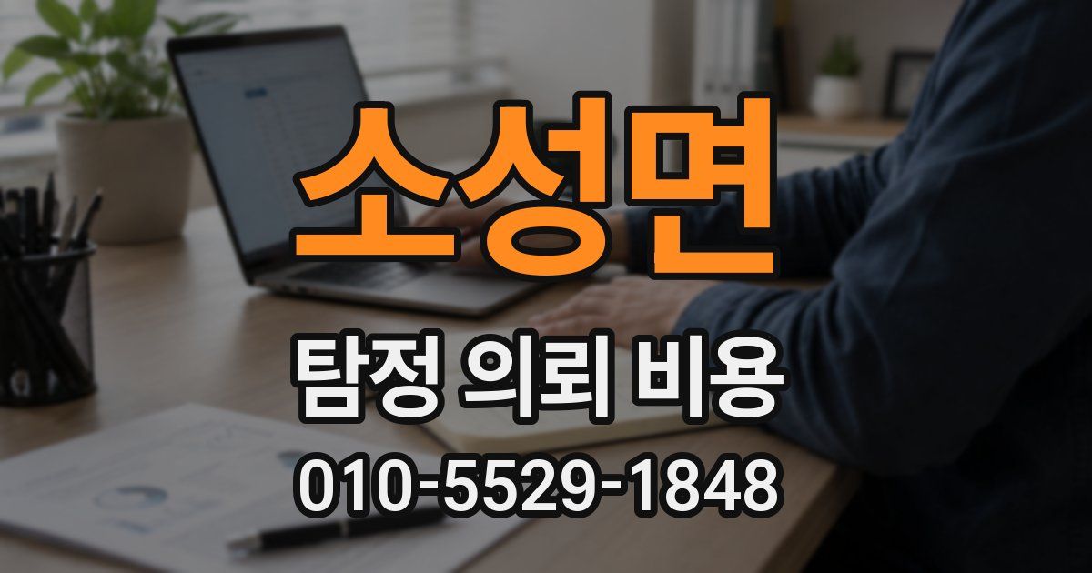 소성면 탐정 의뢰 비용