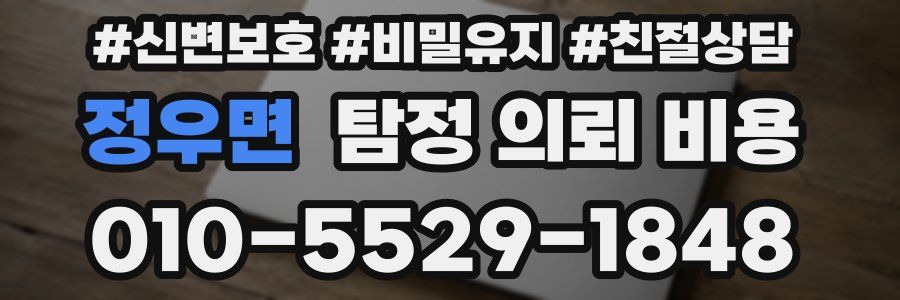 정우면 탐정 의뢰 비용