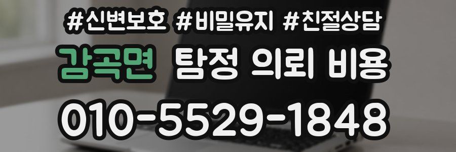 감곡면 탐정 의뢰 비용