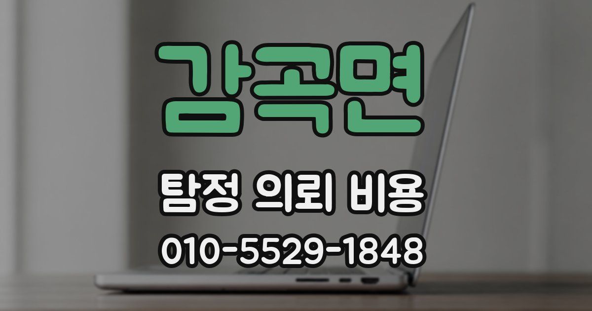 감곡면 탐정 의뢰 비용
