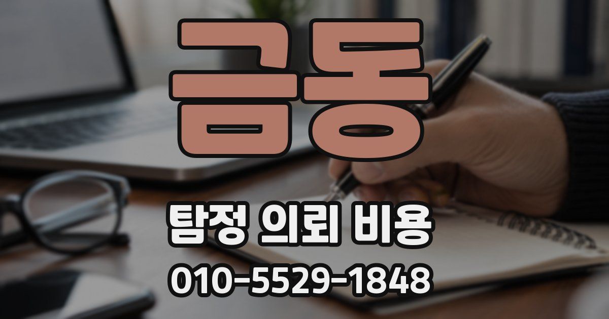 금동 탐정 의뢰 비용