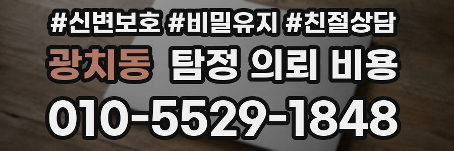 광치동 탐정 의뢰 비용