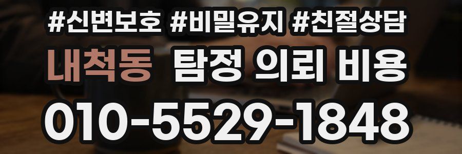 내척동 탐정 의뢰 비용