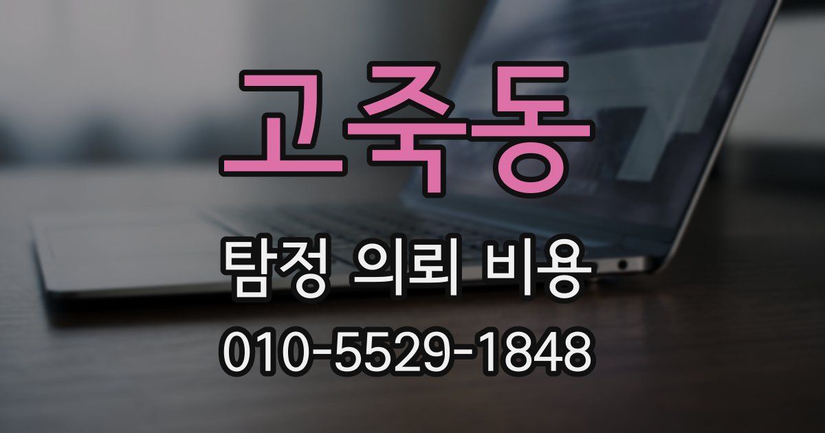 고죽동 탐정 의뢰 비용