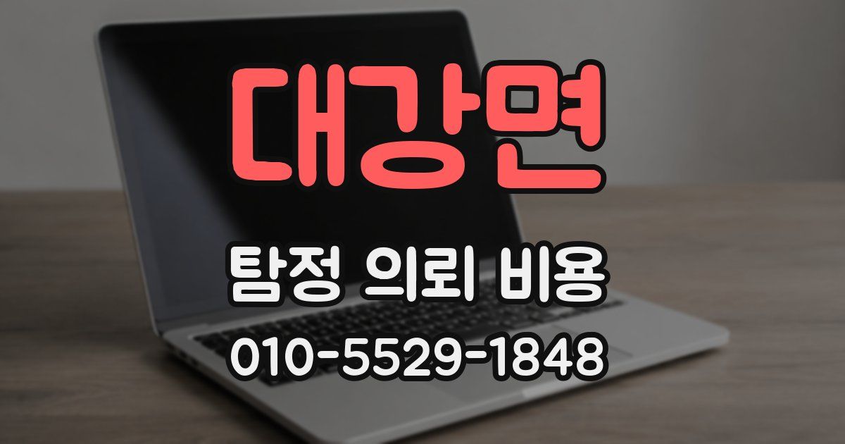 대강면 탐정 의뢰 비용