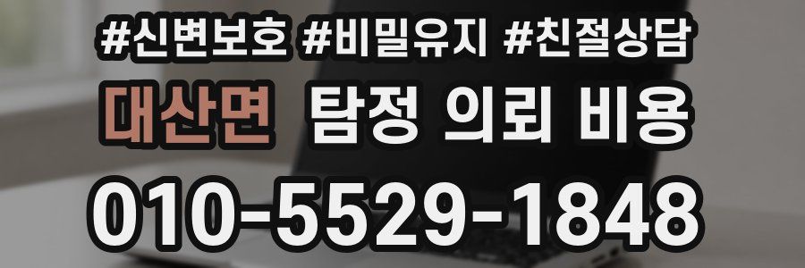 대산면 탐정 의뢰 비용