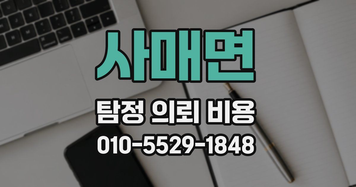 사매면 탐정 의뢰 비용