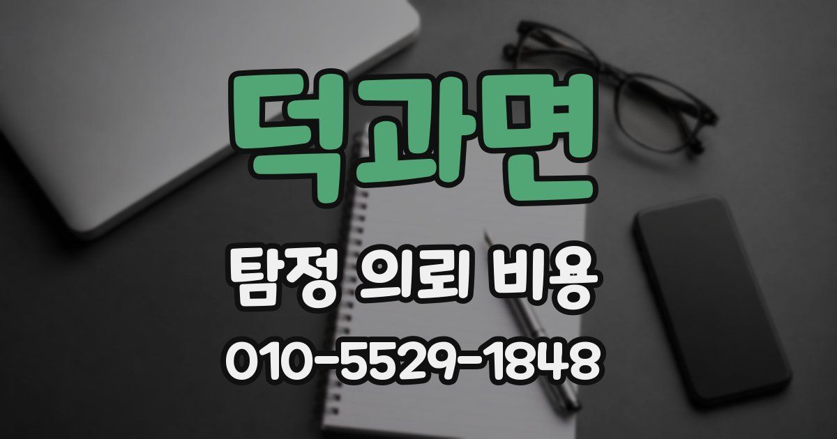 덕과면 탐정 의뢰 비용