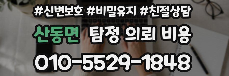 산동면 탐정 의뢰 비용