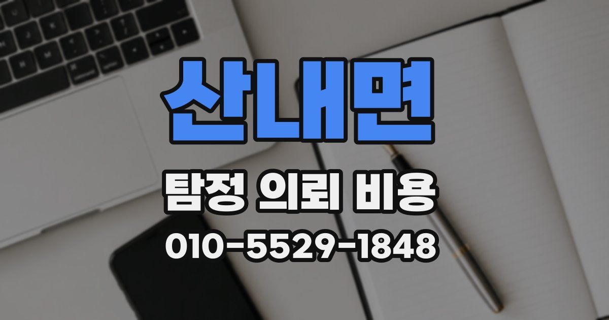 산내면 탐정 의뢰 비용