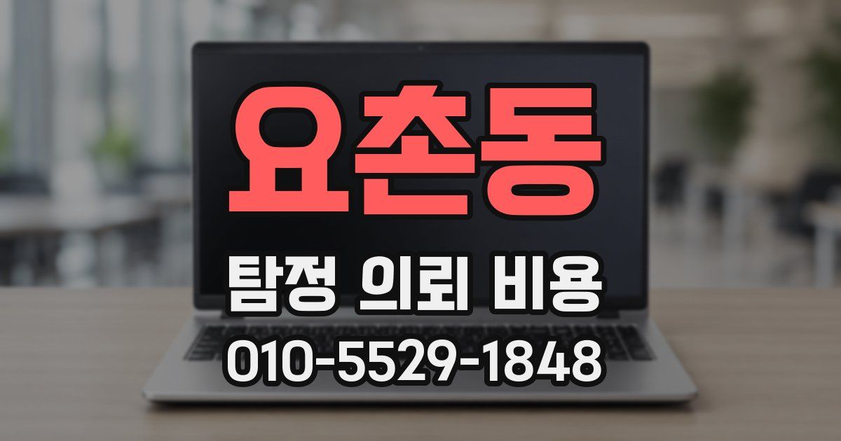 요촌동 탐정 의뢰 비용