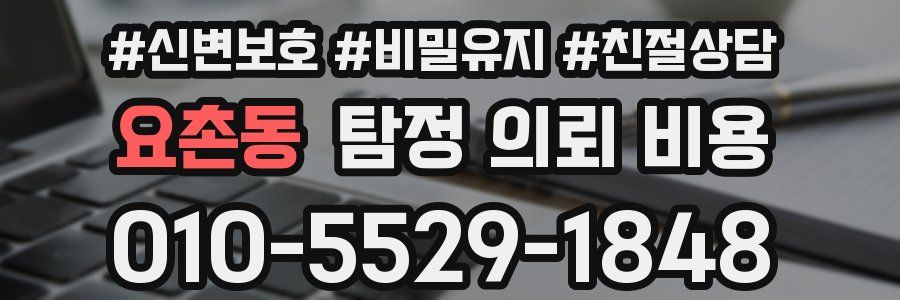 요촌동 탐정 의뢰 비용