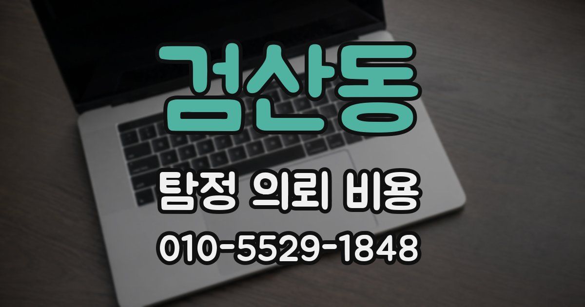 검산동 탐정 의뢰 비용