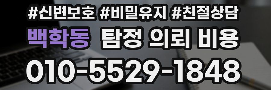 백학동 탐정 의뢰 비용